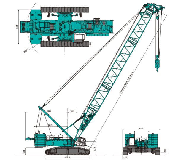 Cho thuê xe cẩu bánh xích Kobelco 400 tấn