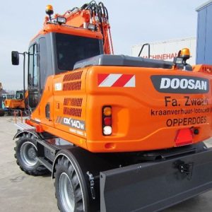 Thiết kế của máy xúc Doosan bánh lốp DX140W