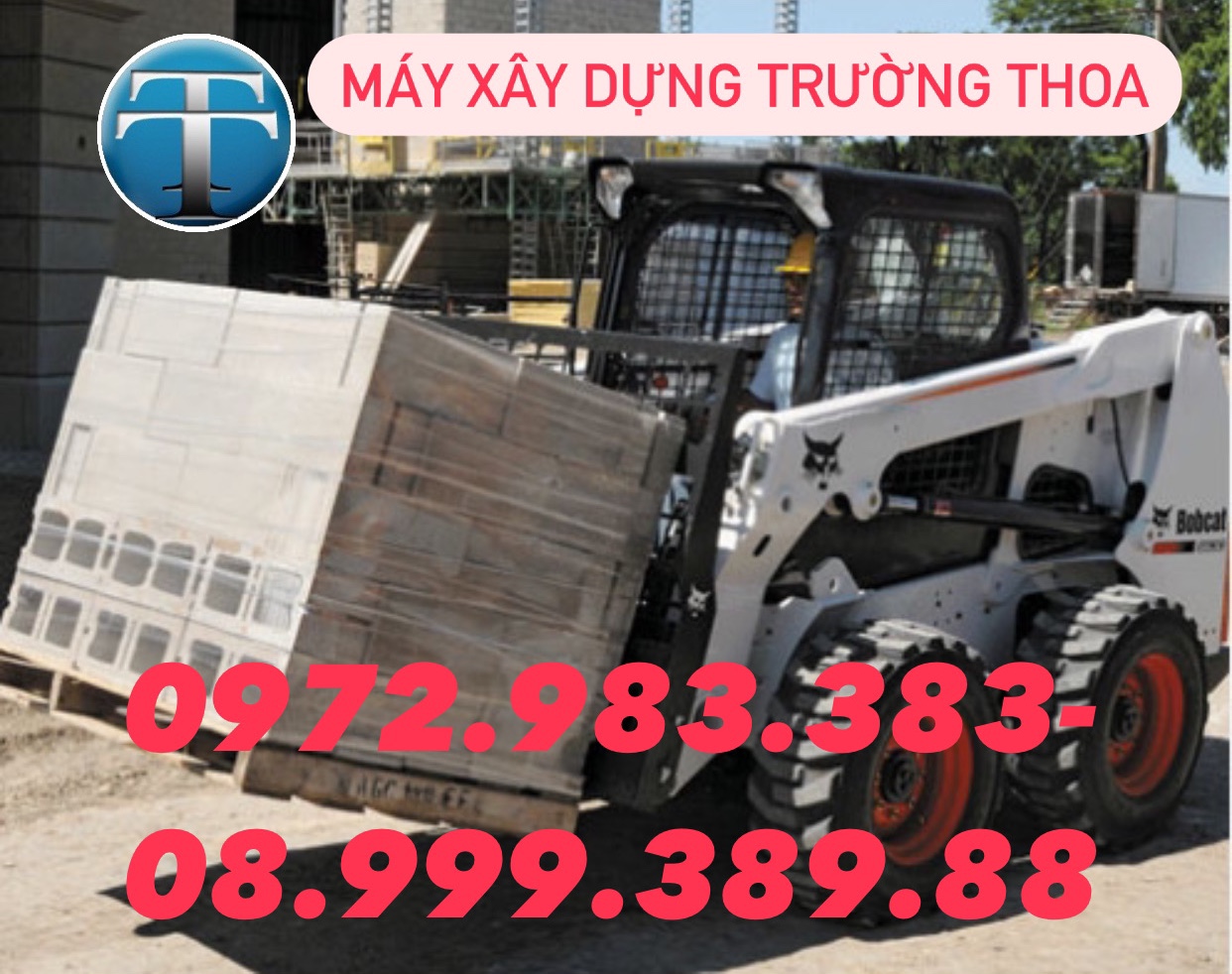 Máy xây dựng Trường Thoa - thuê bán xúc lật 1 thân ở KCN Việt Phát, Long An